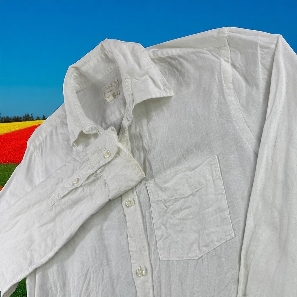 Gap Linen Short Women Small White Summer‎ Lite Boho Office Casual Lounge Beach